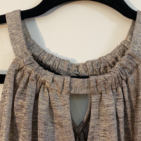 INC International Concepts Gold Metallic Halter Top Sleeveless | Size PS - Picture 3 of 9